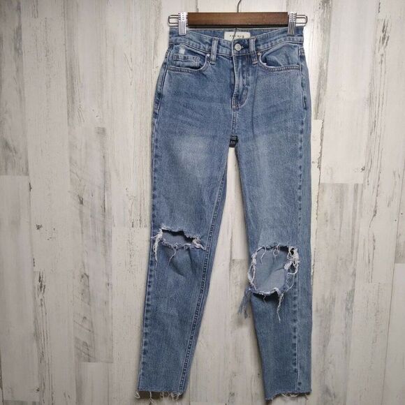 Pacsun Vintage Icon Jeans Size 22 Ripped Knees - Picture 1 of 5
